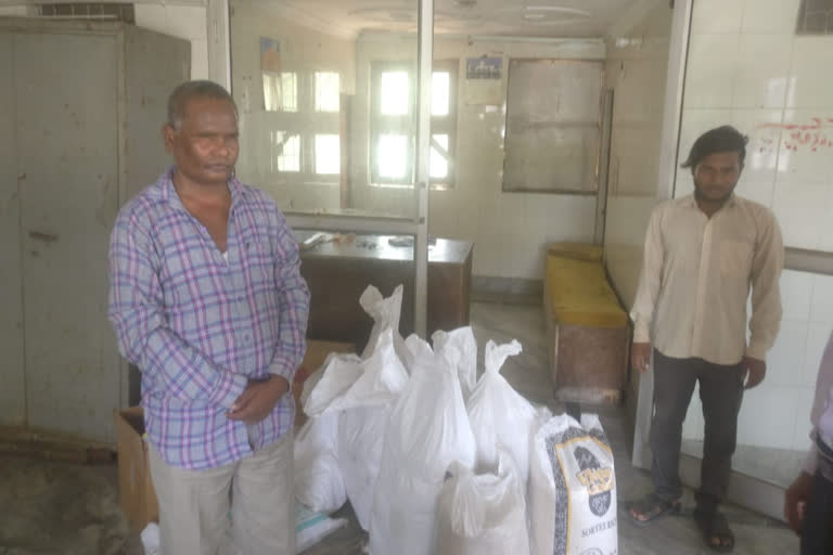 ration distributed to blind people