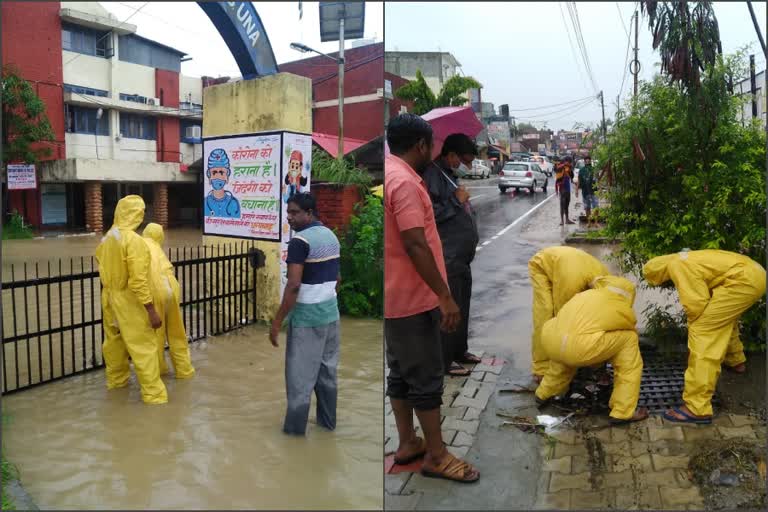 Heavy rains caused waterlogging in Una city