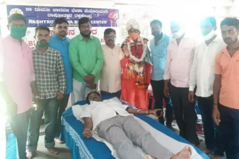 Blood Donation Camp as part of Laddumuthya Swamiji's Birthday