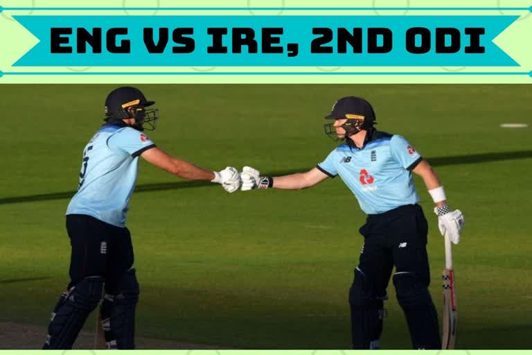 eng vs ire 2nd odi england beatsi reland by 4 wickets