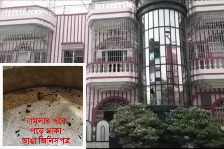 Mischievous attack on the residence of Adhir Chowdhury