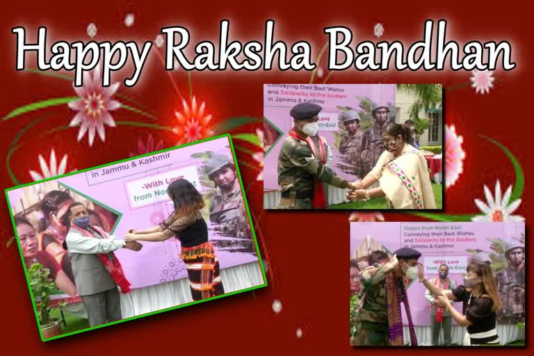 Women from northeast tie rakhi on jawans posted in J&K