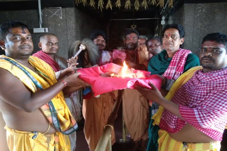 Land worship of the Ram temple: Soil and water sent from  Taratarini Pitha Ganjam