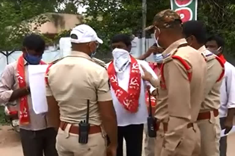 Arrest of CPM leaders who came to inform the minister about problem