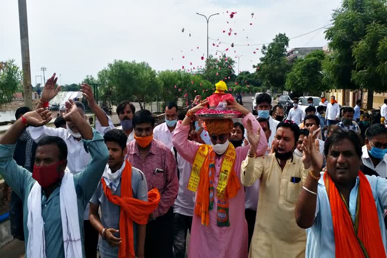 Ram temple land worship,  Madan Dilawar leaves for Ayodhya