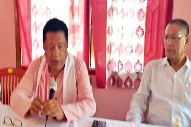 Pressmeet of BJP against Congress Dhemaji assam etv bharat news