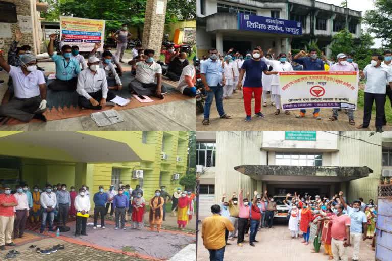 Para medical staff on strike in Jharkhand