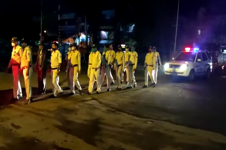 Police took out flag march