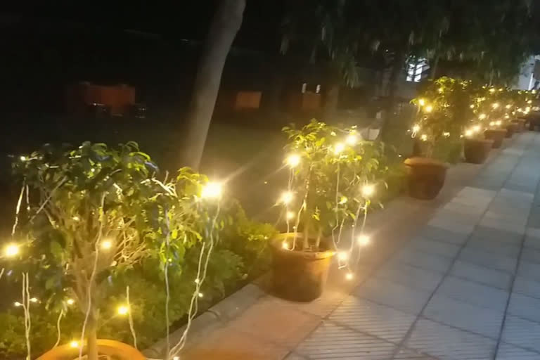 mp ramesh bidhuri house decorated with lights before ram janam bhumi pujan in delhi