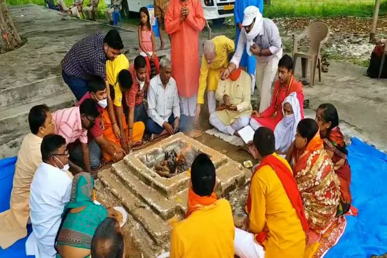 Celebration in Garhwa for land worship in Ayodhya