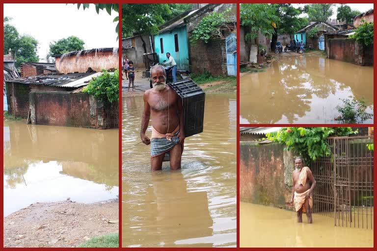 ଡ୍ରେନେଜ ବ୍ୟବସ୍ଥା ଫେଲ୍‌, ସୁବର୍ଣ୍ଣପୁର ଝୁପୁଡି ପଡା ବର୍ଷା ପାଣିରେ ଉବୁଟୁବୁ