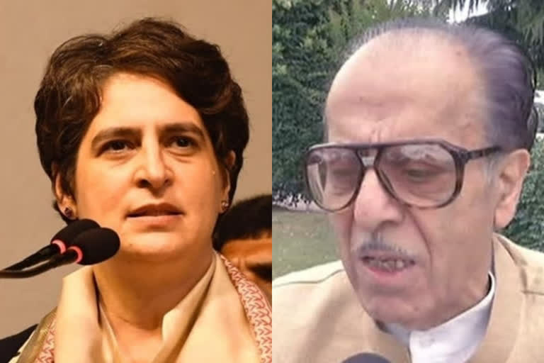 Priyanka Gandhi Vadra  Saifuddin Soz  Detention  Jammu and Kashmir  Article 370  BJP  Congress  ജമ്മു കശ്‌മീർ  ന്യൂഡൽഹി  ആർട്ടിക്കിൾ 370  ബിജെപി  സൈഫുദ്ദീൻ സോസ്  പിന്തുണച്ച് പ്രിയങ്ക ഗാന്ധി  പ്രിയങ്ക ഗാന്ധി