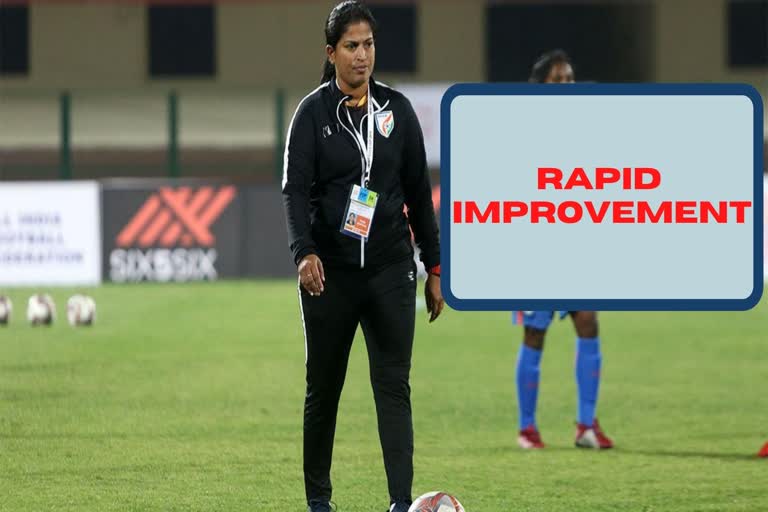 Indian women's football team head coach Maymol Rocky