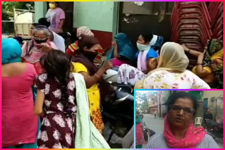 women protest due to liquor shop in ghaziabad