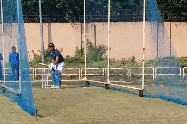 Mahendra Singh Dhoni preparing for IPL in jsca stadium ranchi