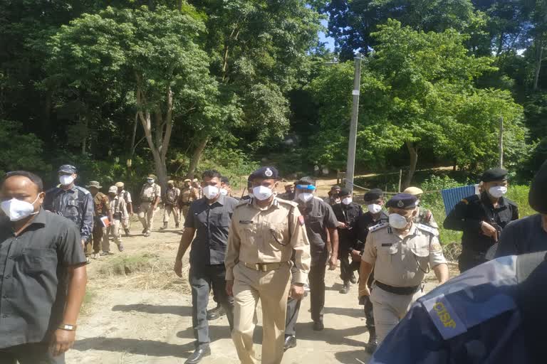 Flag march of police and pera military force sonitpur assam etv bharat news