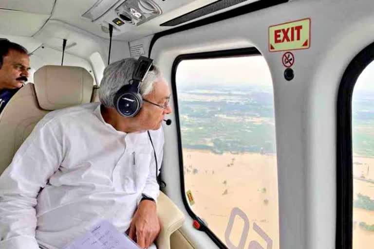 cm nitish kumar conducted aerial survey of the flood affected areas