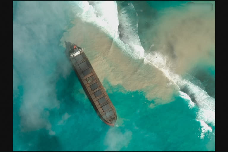 Mauritius declares environmental emergency as stranded ship spills fuel