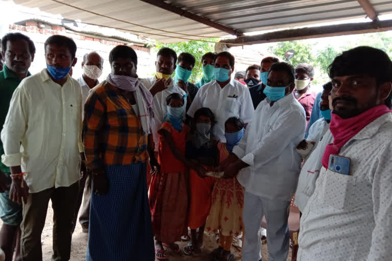 State Warehousing Corporation Chairman Samelu provides financial assistance to orphans in Suryapet District Mukundapuram