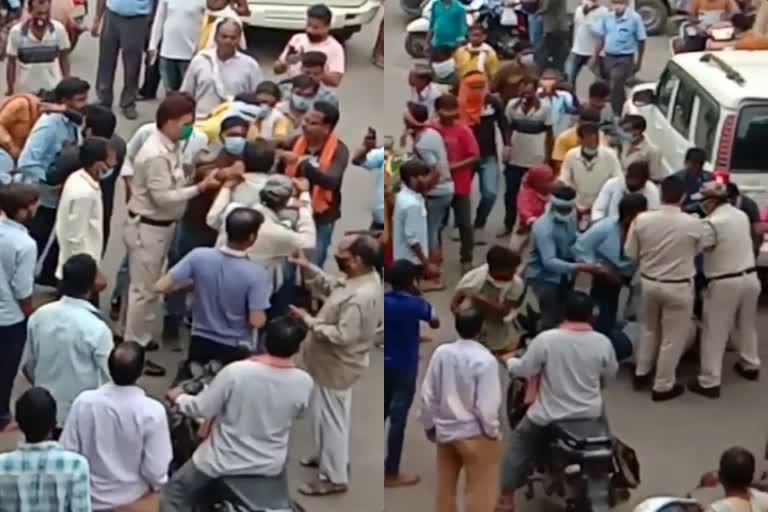 Corporation employees and handlers assault