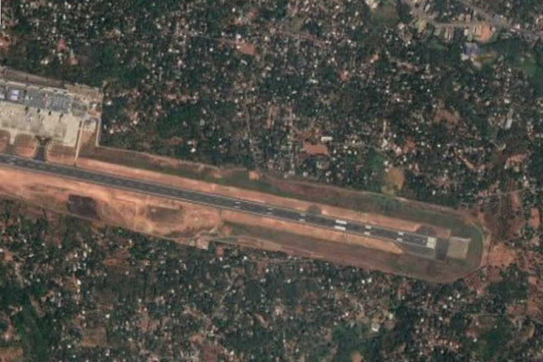 Satellite image of Kozhikode airport