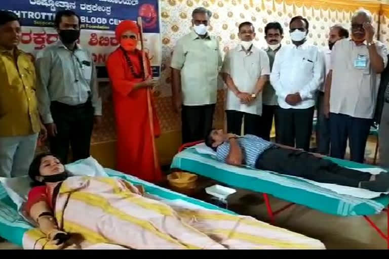 Blood donation camp for MLC basavaraj horatti