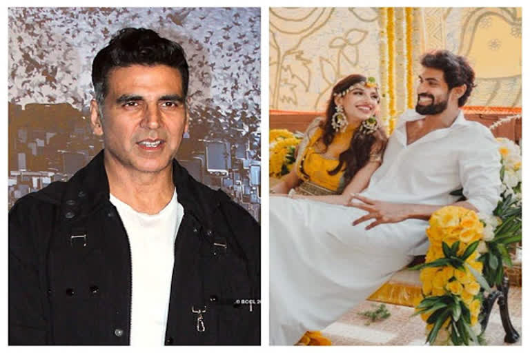 akshay kumar wishes rana daggubati and niheeka bajaj on their wedding