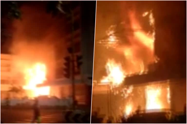 fire broke out at covid centre in vijayawada