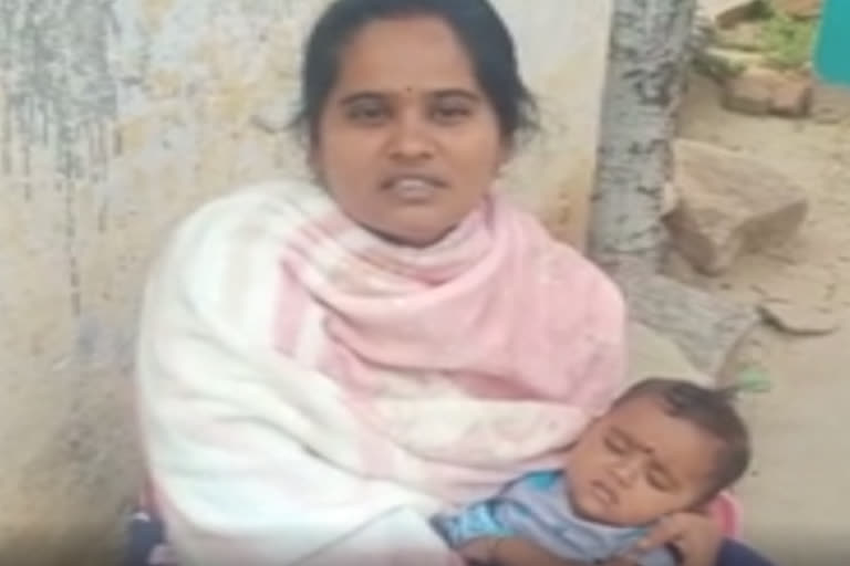 married women protest in front of her husband house in valmikipuram at chittor