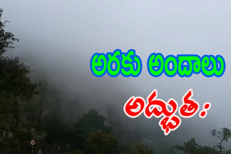 Beautiful scenes with rain in araku vizag distrit