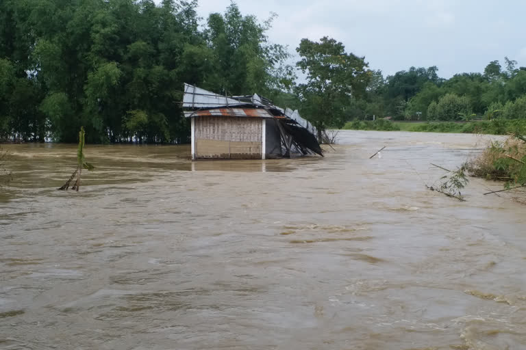 Flood update of Dhemaji by Jiyadhal river