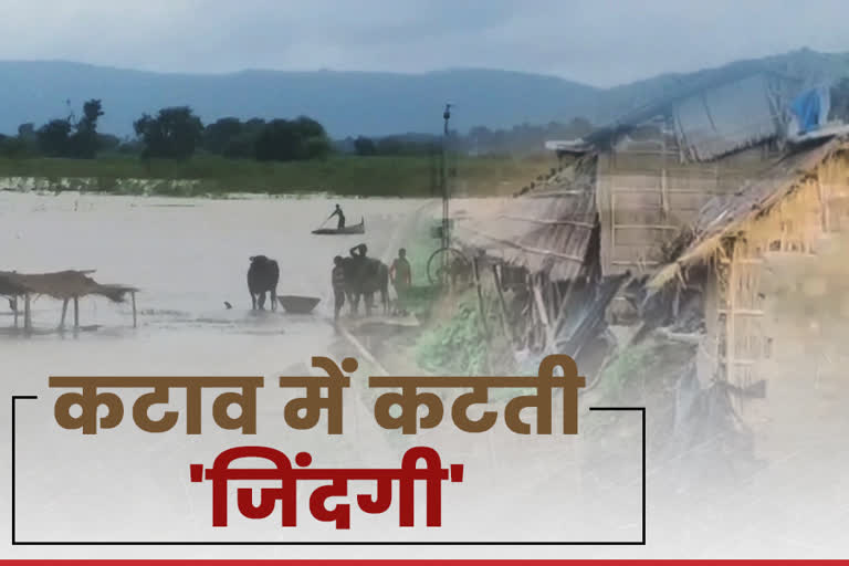 flood in Sahibganj, people are feared