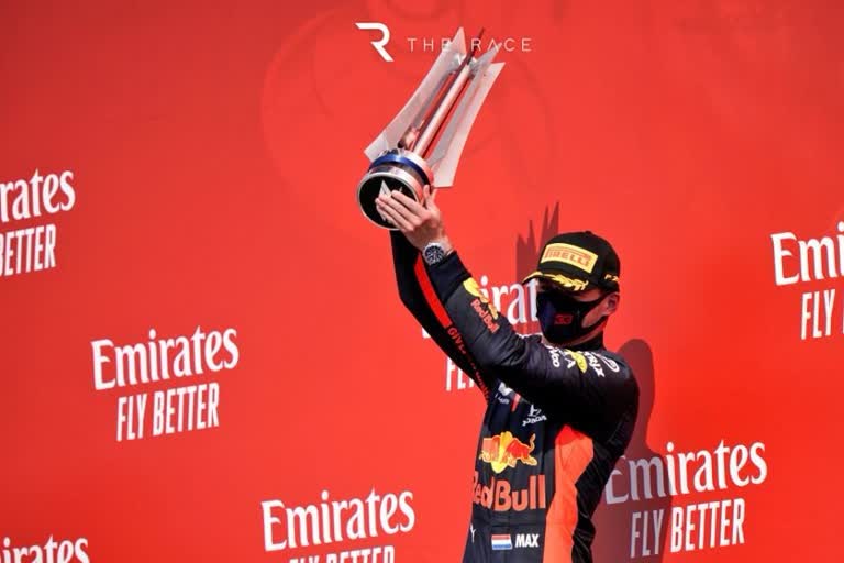 Max verstappen wins 70th anniversary grand prix by defeating lewis hamilton