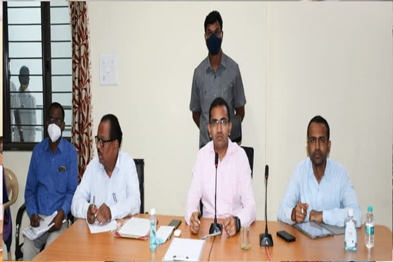 collector review meeting on rural development works in nirmal district