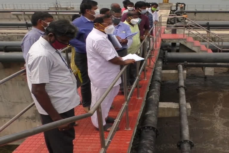 அமைச்சர் பாண்டியராஜன்  ஆவடி பாதாளச்சாக்கடைத் திட்டம்  minister pandiyarajan  aavadi sewerage water plan