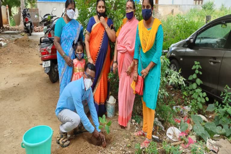 திருவண்ணாமலை மாவட்டச் செய்திகள்  திருவண்ணாமலை கிரிவலப்பாதை மரம் நடுவிழா  thiruvannamalai district news