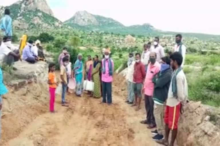 road construction by farmers