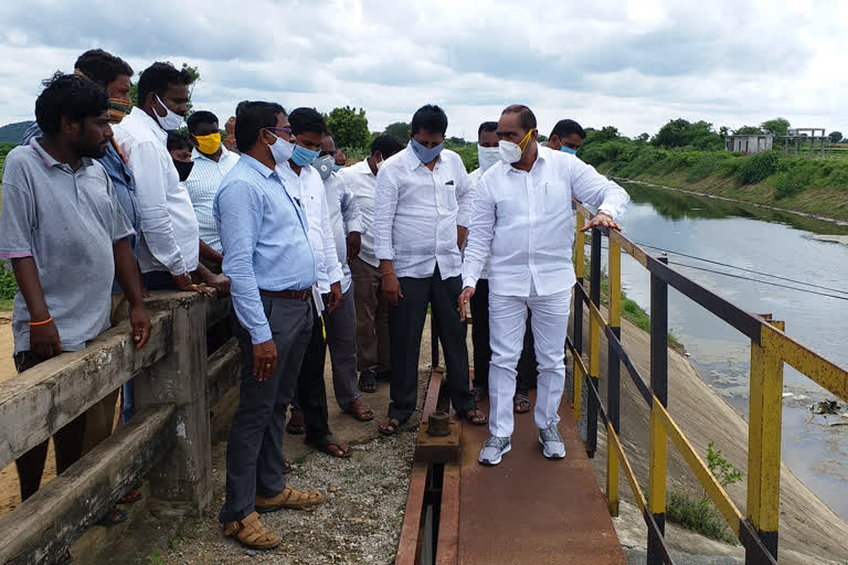 mla ramulu nayak inspected canals in vyra constituency in khammam district