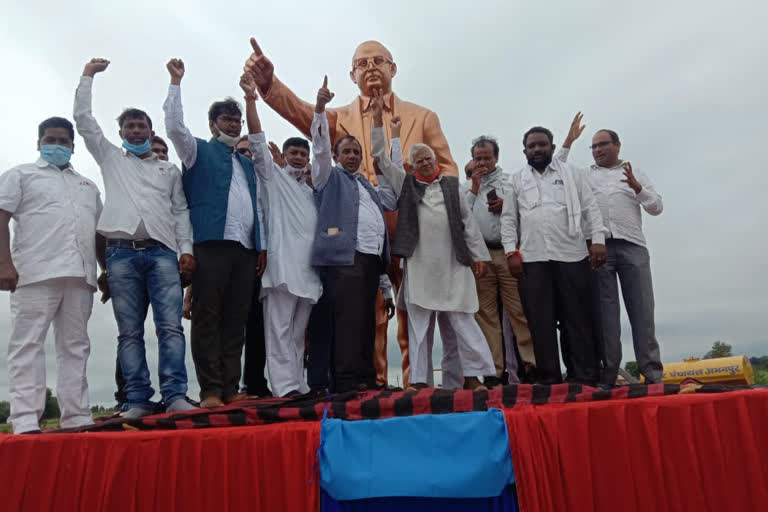 Nand Kumar Baghel unveiled the statue of Bhimrao Ambedkar