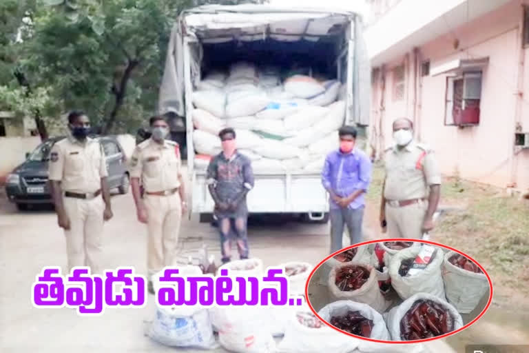 Seizure of liquor moving to Andhra Pradesh