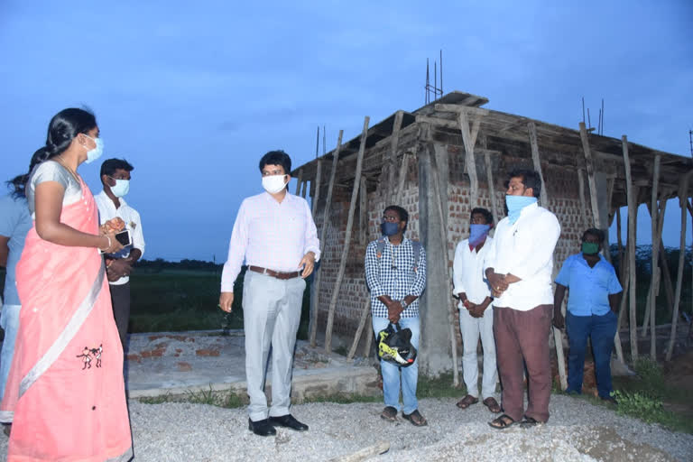 collector hanumanta rao visit development works at andhol in sangareddy district