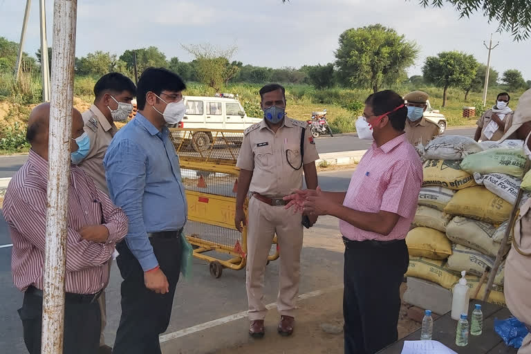 Jhunjhunu news, Collector visits, Corona virus