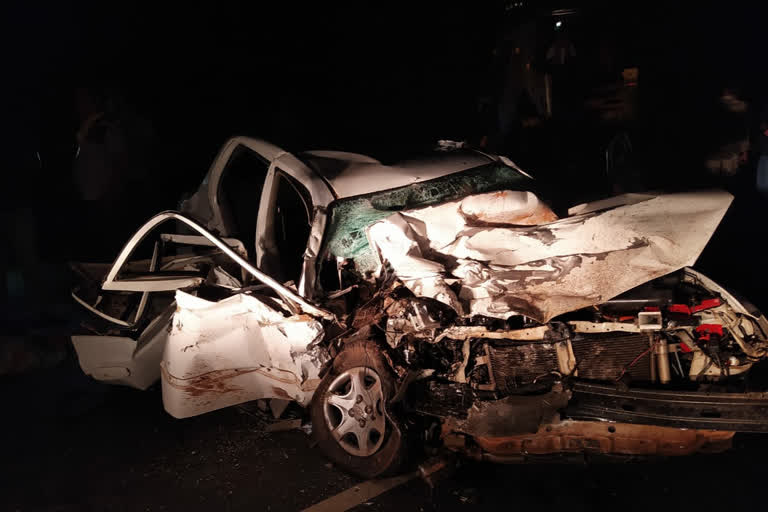 road accident between sumo and car in NH30