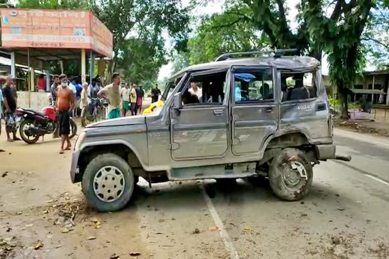 Road accident at Boko kamrup assam etv bharat news