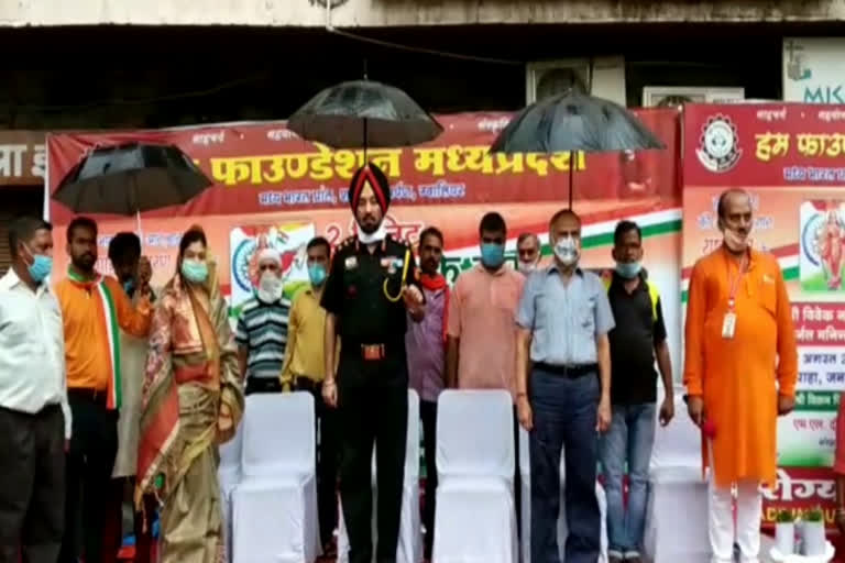 Now the national anthem was held at Hanuman crossroads