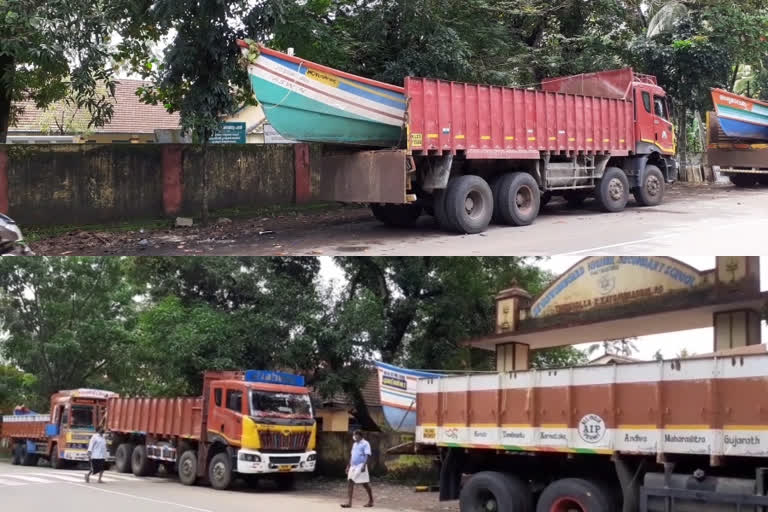 തിരുവല്ല  തിരുവല്ലയിൽ പ്രളയ രക്ഷാപ്രവർത്തനത്തിനെത്തിച്ച ബോട്ടുകൾ മടക്കി അയച്ചു  Flood rescue boats sent back From Thiruvalla  Flood rescue boats