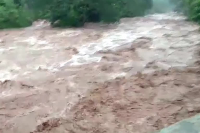 Majhada river in flood situation