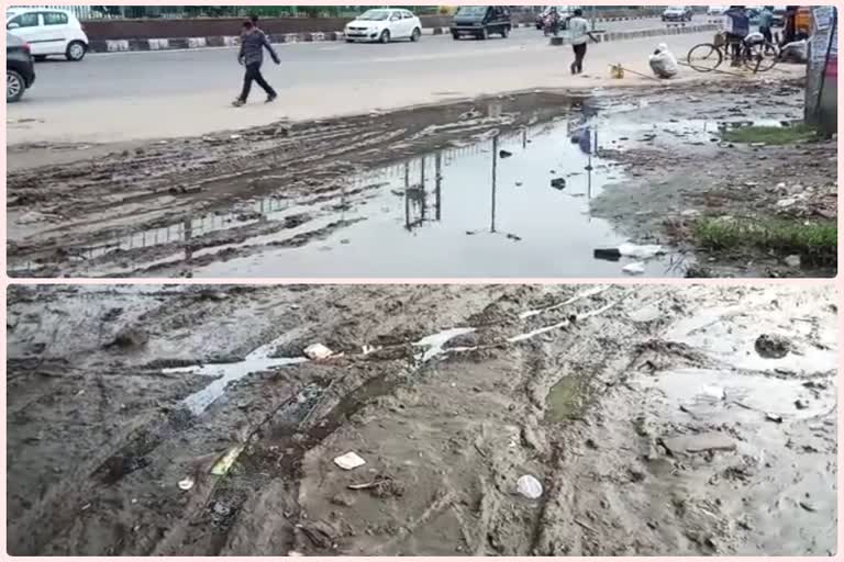 water logging problem & mud in nangloi lokesh cinema hall