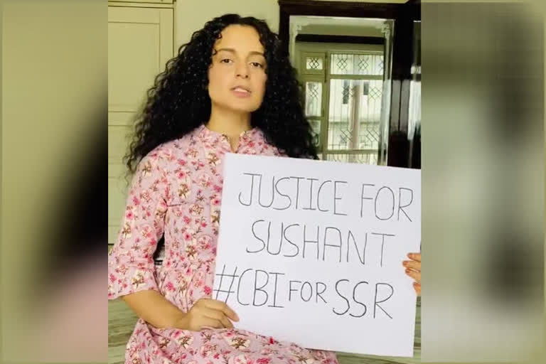 Kangana demands CBI probe Sushant suicide case