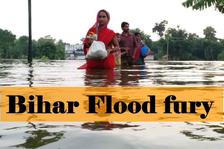 Bihar floods Death toll mounts to 25 in Bihar 77.77 lakh people affected in Bihar 16 districts affected by flood பிகார் வெள்ளம் உயிரிழப்பு 16 மாவட்டங்கள் பாதிப்பு